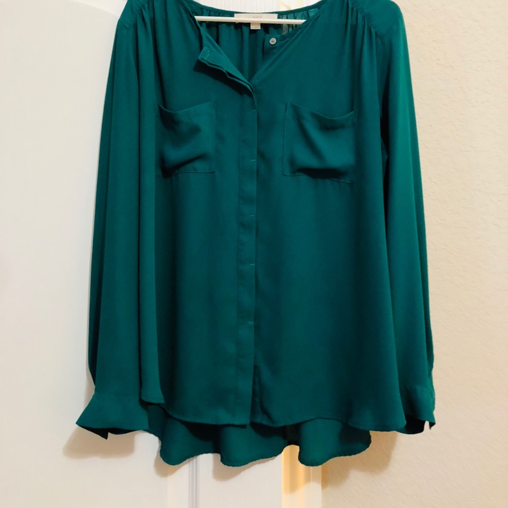 LOFT emerald top
